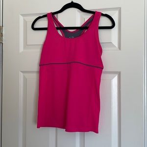 Hot pink champion workout top w/ built in bra